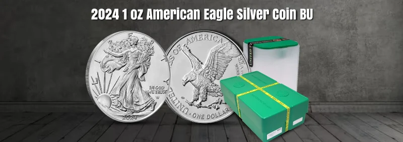 2024 1 oz American Eagle Silver Coin (Monster Box - Mint Sealed)