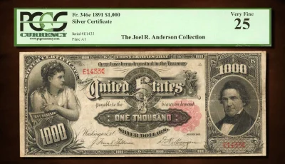1890 $1000 Treasury Note, a.k.a. Grand Watermelon
