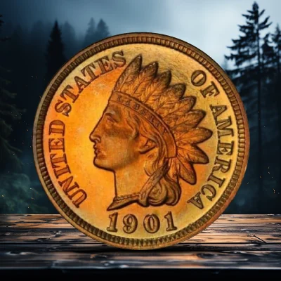 1901 (P) Proof No Mint Mark Indian Head Penny 