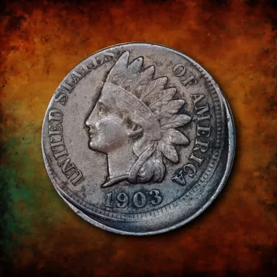 1903 Indian Head Penny 10% Off-Center