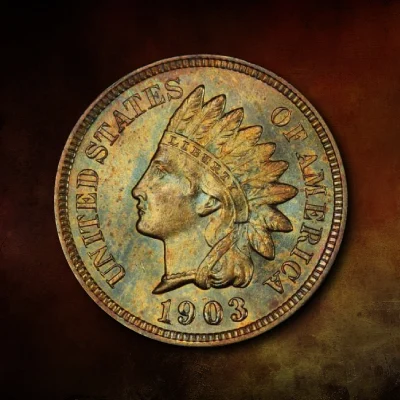 1903 Indian Head Penny RPD Error FS-303 and FS-304