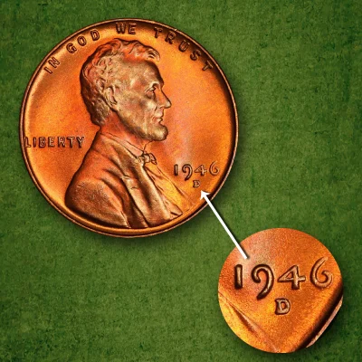 2. 1946 D Wheat Penny Value