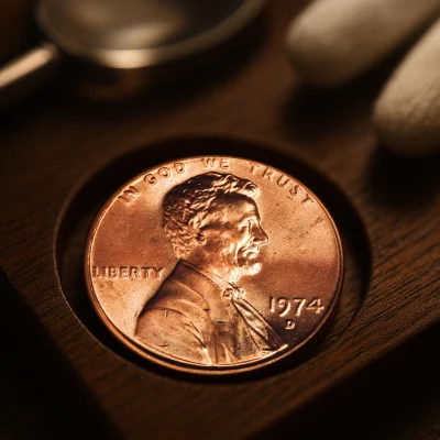 1974 D Mint Mark Penny