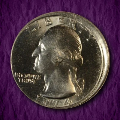 1974 Off-Center Stroke Quarter Error
