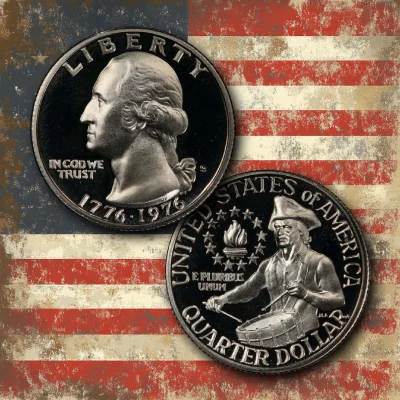 1976 S Clad Proof Washington Quarter Value