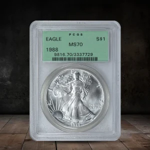 1988 $1 Silver Eagle PCGS MS-70 OGH - $27,500.0