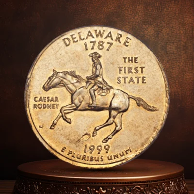 1999-P Delaware Spitting Horse Quarter