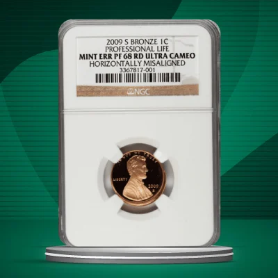 2009 S Lincoln Penny Horizontal Misalignment Errory