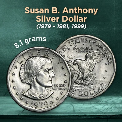 Susan B. Anthony Silver Dollar (1979 – 1981, 1999)