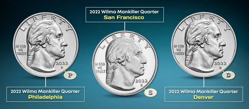 In 2022, there are three different mint locations that minted the coin, which are as follows.