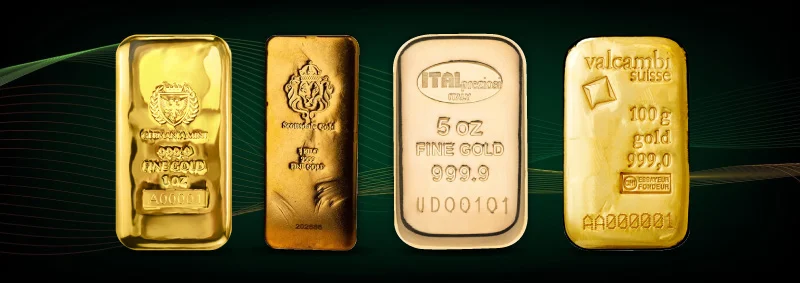 Cast gold bars