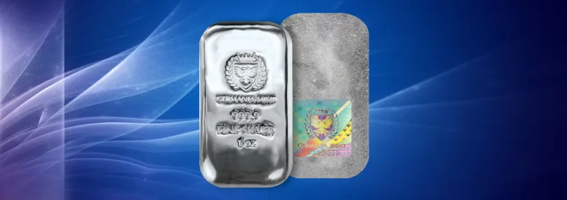 Germania Mint 1 oz Cast Silver Bar