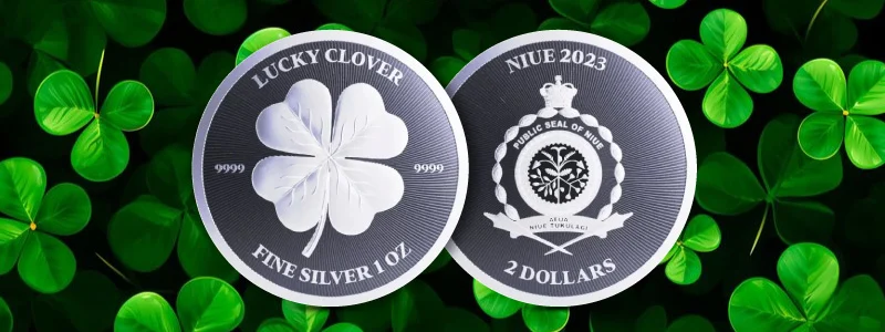 Shamrock Lucky Clover 1 oz Silver Coin