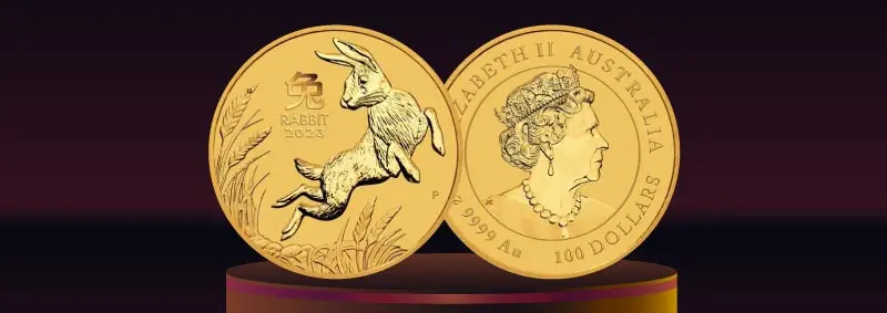 2023 Perth Lunar Year of Rabbit Gold Coin