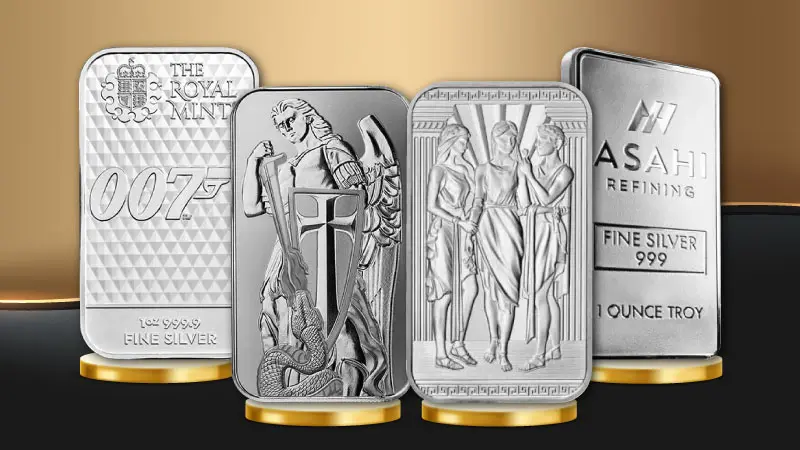 Buy 1 oz Silver Bar (Varied Condition, Any Mint)