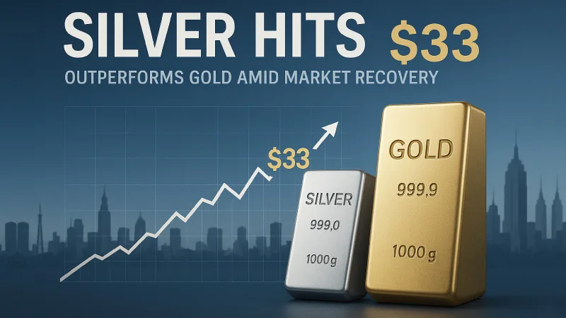 Silver Price Touches $33, Outperforming Gold Amid Market Recovery
