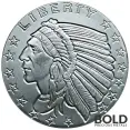 Silver 1/10 oz Incuse Indian Round