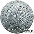 Silver 1/10 oz Incuse Indian Round
