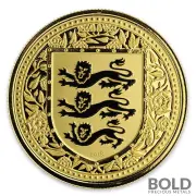 2018 Gibraltar Royal Arms of England Gold 1 oz Proof (Black Colored)