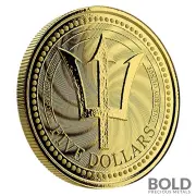 2019 Barbados Trident Gold 1 oz BU