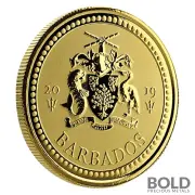 2019 Barbados Trident Gold 1 oz BU