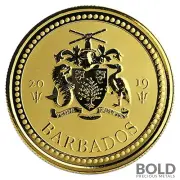 2019 Barbados Trident Gold 1 oz BU