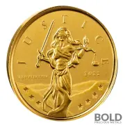 2022 Gibraltar Lady Justice Gold 1/10 oz BU