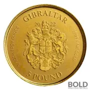 2022 Gibraltar Lady Justice Gold 1/10 oz BU