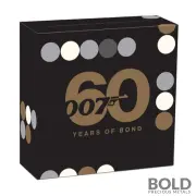 2022 Tuvalu James Bond: 60 Years of Bond 1 oz Gold Proof Rectangular Coin