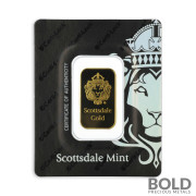 Gold 5 Gram Scottsdale Lion Bar