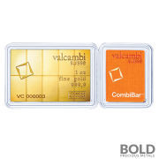 Gold 1 oz Bar Valcambi Combi - 10 x 1/10 oz