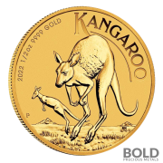 2022 Australian Perth Kangaroo 1/2 oz Gold BU