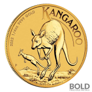 2022 Australian Perth Kangaroo 1/4 oz Gold BU