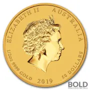 2019 Gold 1/2 oz Australia Perth Lunar Pig