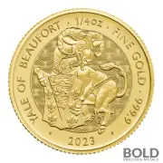 2023 Great Britain Tudor's Beasts: Yale of Beaufort - 1/4 oz Gold BU