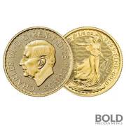 2023 Gold 1/4 oz British Royal Mint Britannia King Charles III BU