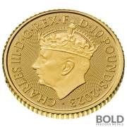 2023 Gold 1/10 oz Royal Mint King Coronation Crown BU