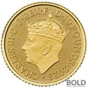 2023 Gold 1/10 oz Royal Mint King Coronation Crown BU