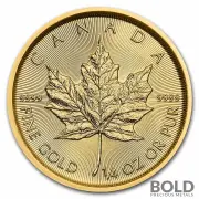 2022 Gold Canadian Maple Leaf - 1/4 oz