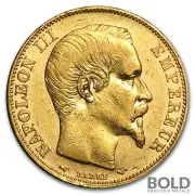 Gold World French 20 Franc Napoleon III