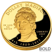 2007-W Gold First Spouse Dolley Madison Proof - 1/2 oz