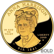 2009-W Gold First Spouse Anna Harrison Proof - 1/2 oz