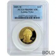 2009-W Gold First Spouse Letitia Tyler PCGS PR69 DCAM Proof - 1/2 oz