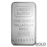 1 oz Credit Suisse Palladium Bar