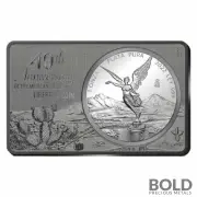 2022 Silver 3 oz Mexican Libertad 40th Anniversary Reverse Proof