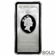 2022 Silver 10 oz St. Helena Queen's Virtues: Standing Brit Coin Bar BU