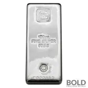 Silver 100 oz Australian Bullion Co (ABC) Cast Bar