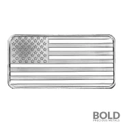 Silver 10 oz Flag Bar
