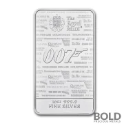 Silver 10 oz James Bond No Time To Die Bar