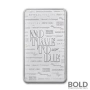 Silver 10 oz James Bond No Time To Die Bar